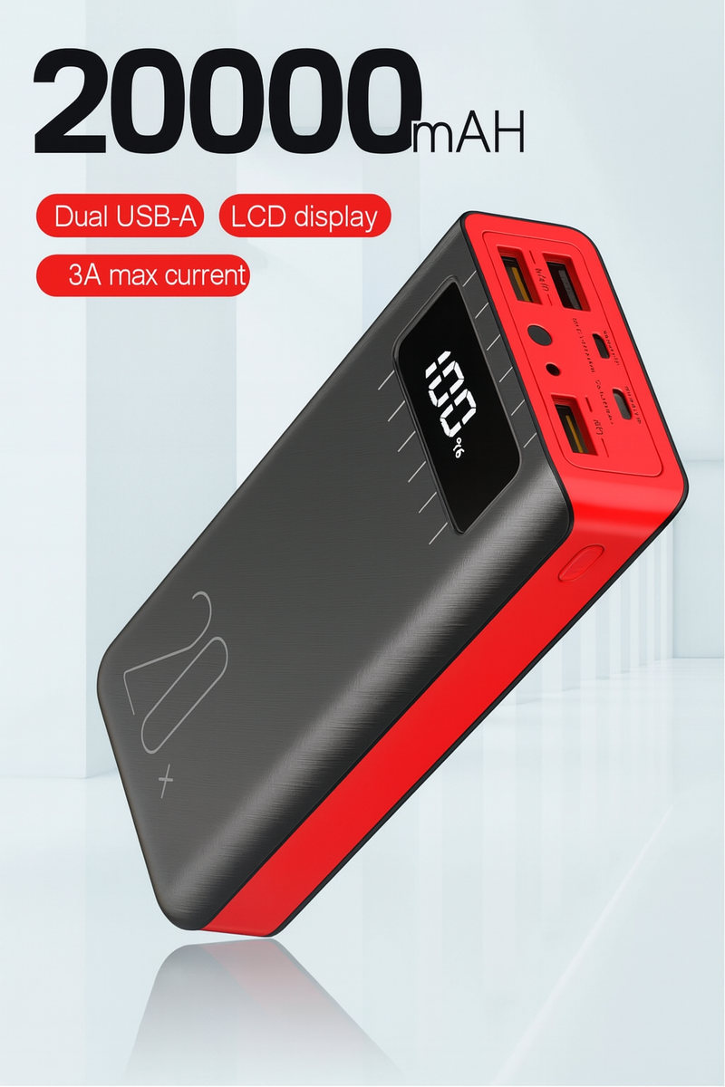 SavorNest™ PowerVault 20K — Dual USB + LED Flashlight Charger