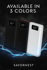 SavorNest™ PowerVault 20K — Dual USB + LED Flashlight Charger