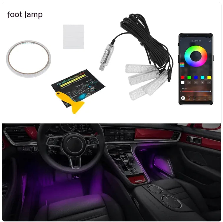 SavorNest™ DriveGlow Ambient Light Strip – RGB Sync Edition