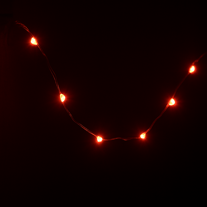 SavorNest™ AuroraSpark LED Fairy Light Set – 12 Pack (Red Glow)
