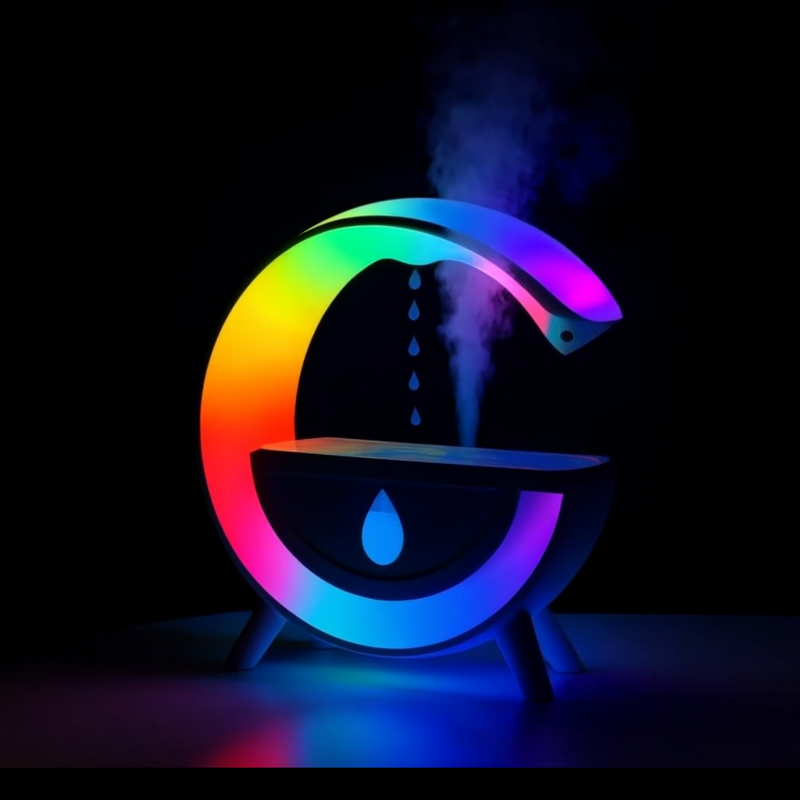 SavorNest™ HaloMist Anti-Gravity Humidifier – RGB Light | Air + Ambience
