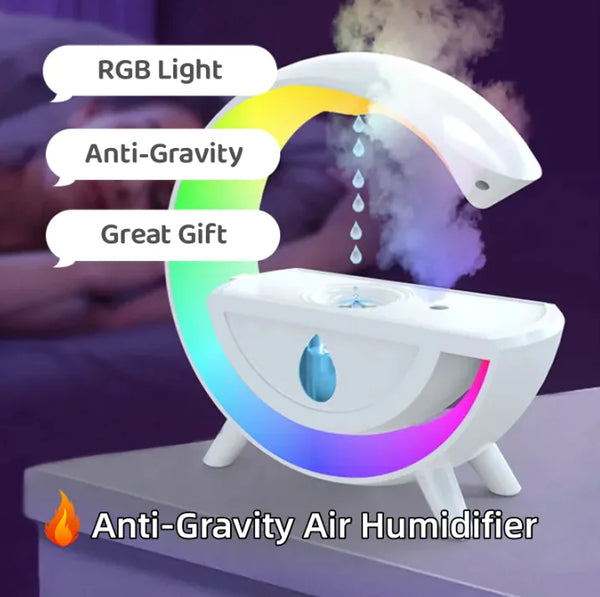 SavorNest™ HaloMist Anti-Gravity Humidifier – RGB Light | Air + Ambience