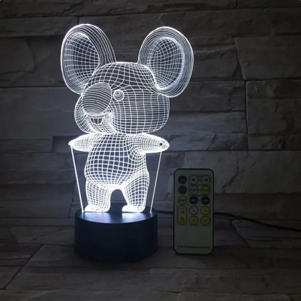 SavorNest™ Koala Night Light – Remote Control 3D Illusion Lamp (CLEARANCE)