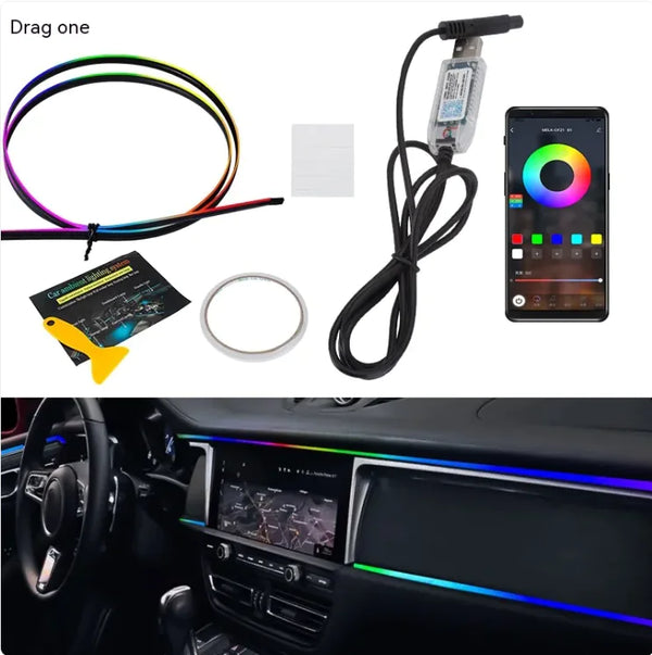 SavorNest™ DriveGlow Ambient Light Strip – RGB Sync Edition