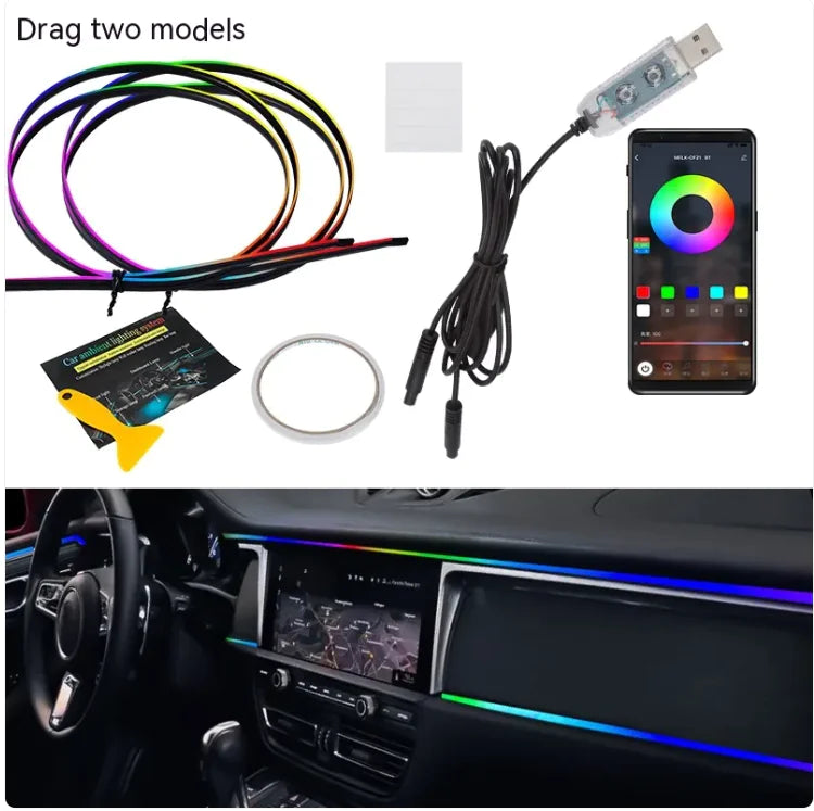 SavorNest™ DriveGlow Ambient Light Strip – RGB Sync Edition